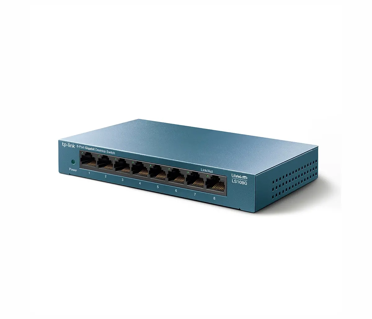 Комутатор TP-LINK LS108G, 8x GbE порта, неуправляем, desktop, метален - image 1