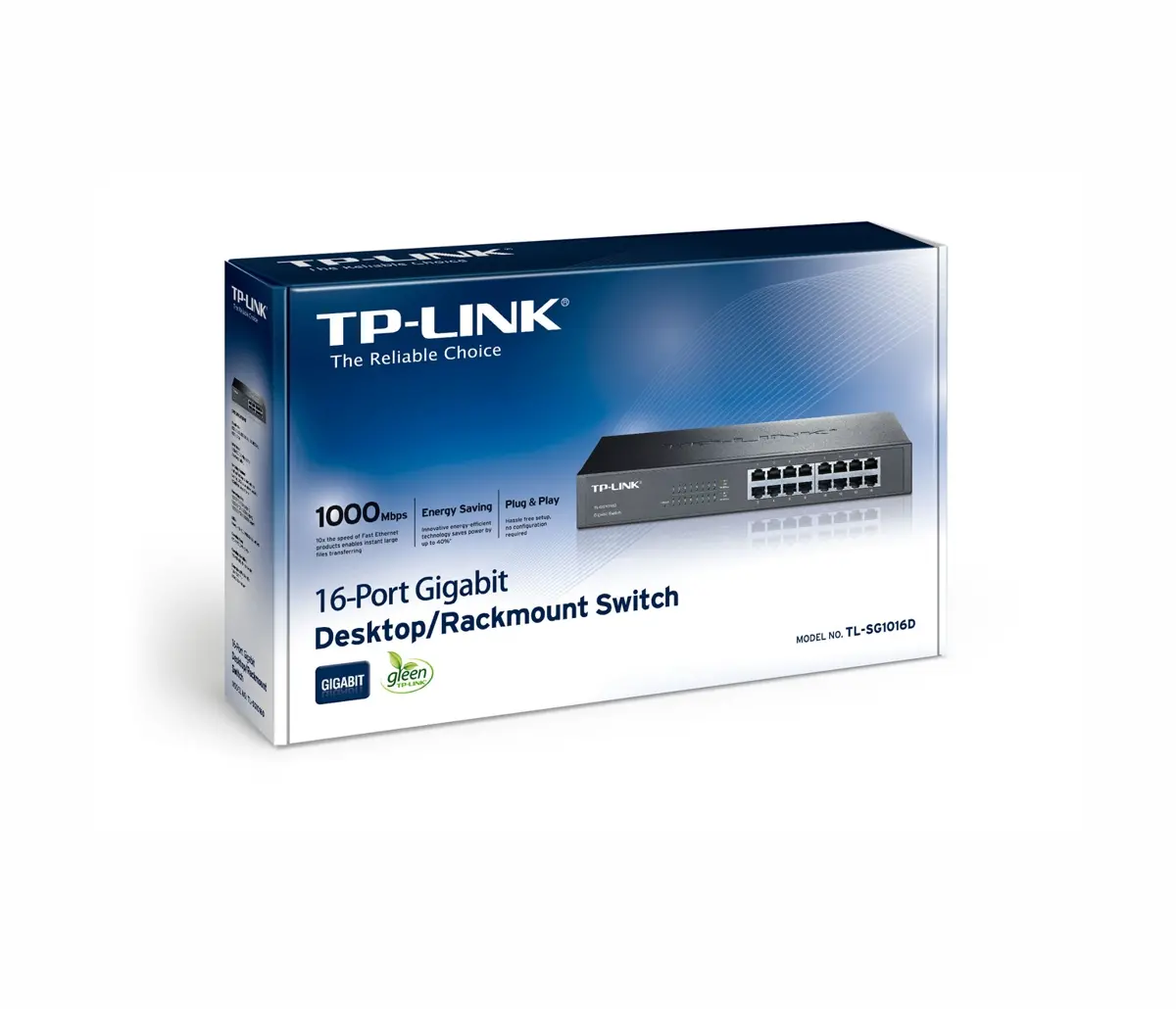 Комутатор TP-LINK TL-SG1016D, 16х 10/100/1000M RJ45 порта, метален, за шкаф - image 3