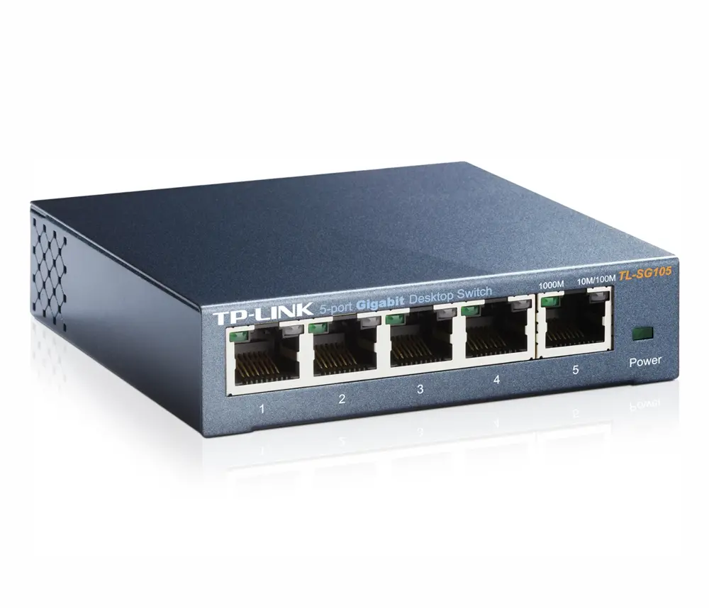 Комутатор TP-Link TL-SG105, 5-port Gbit, QoS, IGMP snooping, настолен, метален - image 1