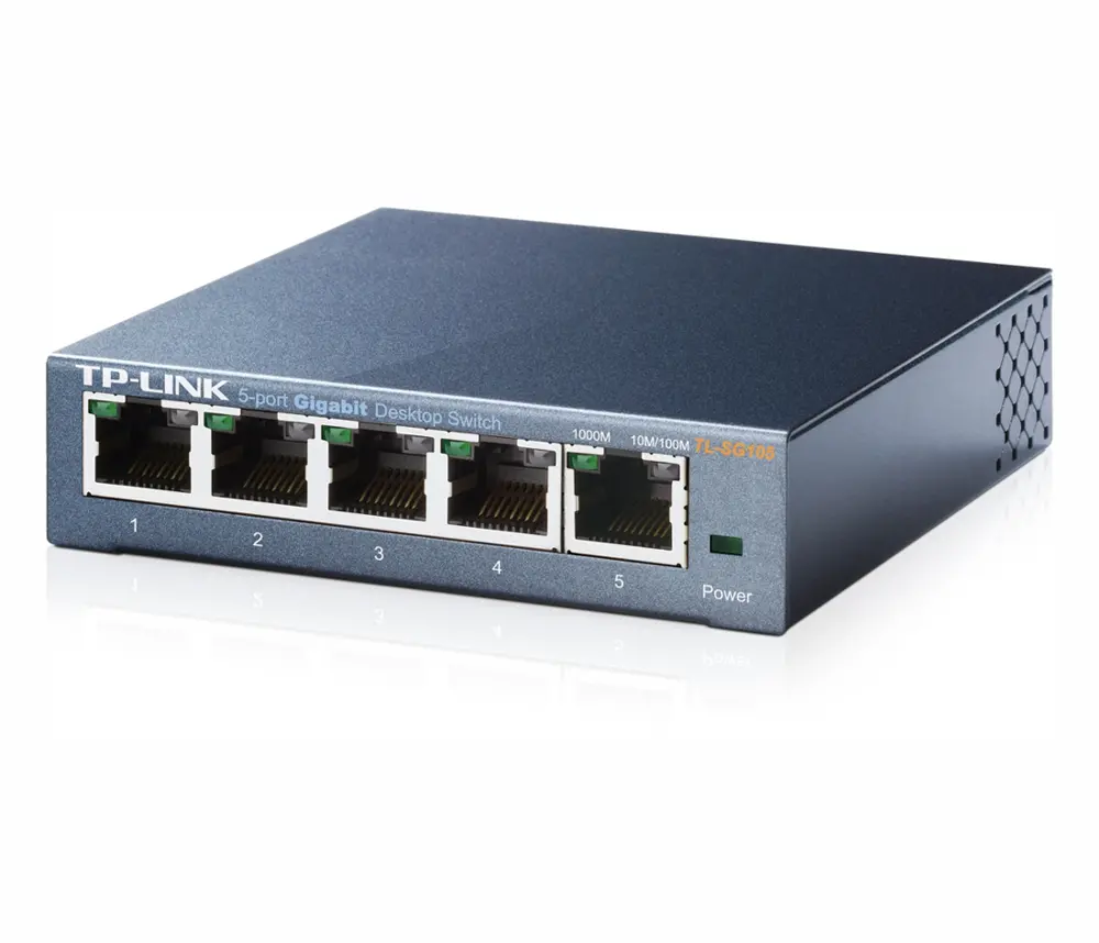Комутатор TP-Link TL-SG105, 5-port Gbit, QoS, IGMP snooping, настолен, метален - image 3
