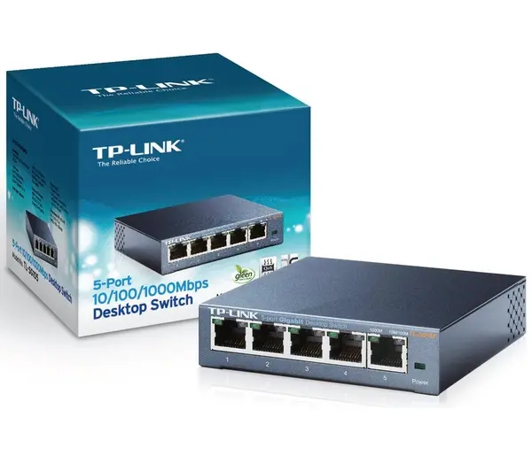 Комутатор TP-Link TL-SG105, 5-port Gbit, QoS, IGMP snooping, настолен, метален - image 4