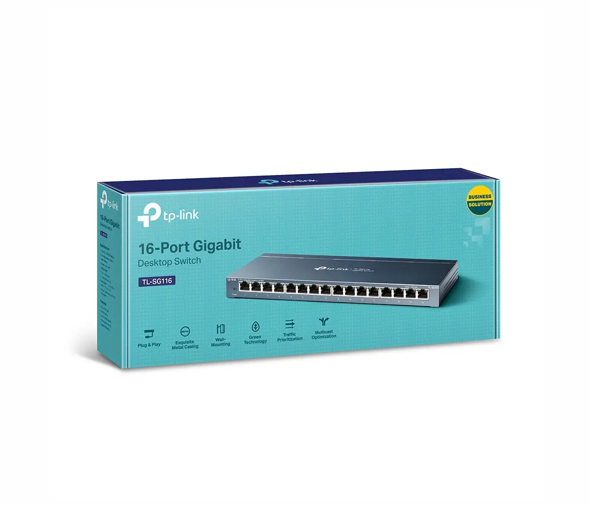 Комутатор TP-LINK TL-SG116, 16x GbE портa, неуправляем, настолен - image 2