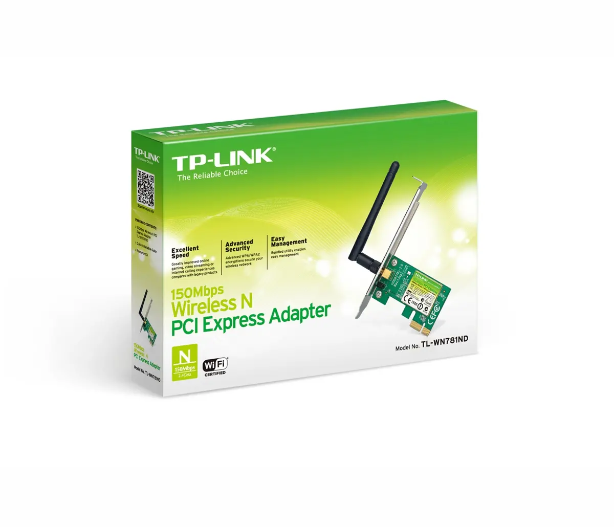 Адаптер за мрежа TP-LINK TL-WN781ND, N150, PCI Express, 1x антена - image 3