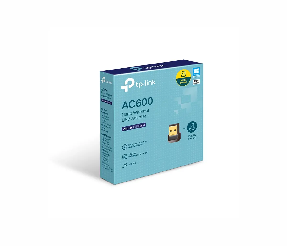 Adaptor wireless TP-LINK Archer T2U Nano, AC600, dual-band, USB 2.0, antenă integrată - image 2