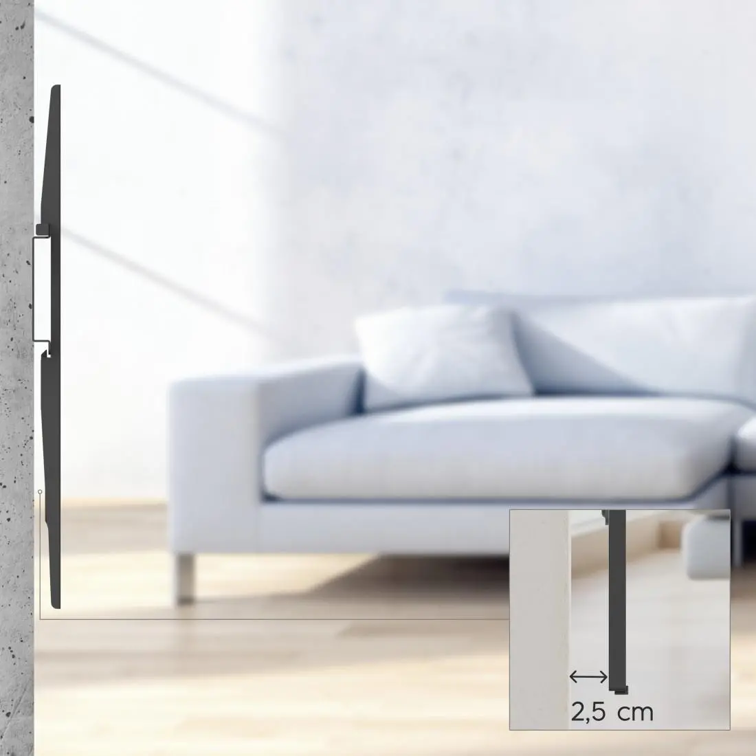 Стенна стойка за TV HAMA, 229 см (90") до 60 кг, 220815 - image 9