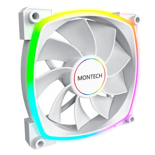 Montech ανεμιστήρας RX140 PWM, ανεμιστήρας REVERSE, 140mm, ARGB, λευκό - 1