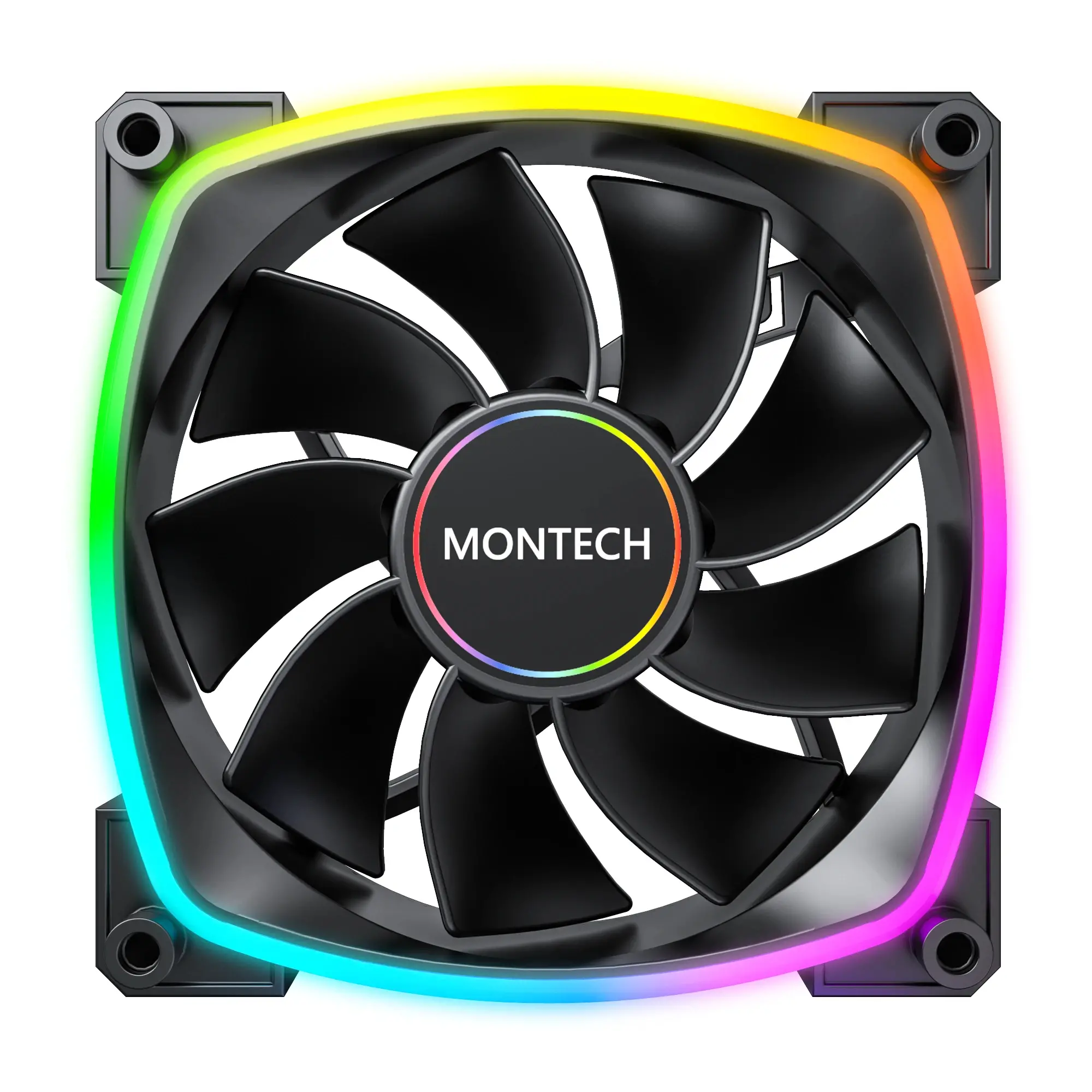 Montech вентилатор RX140 PWM, REVERSE Fan, 140mm, ARGB, Black - image 7