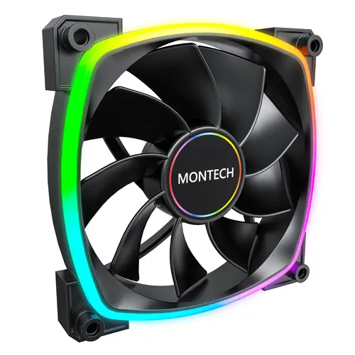 Montech ανεμιστήρας RX140 PWM, REVERSE ανεμιστήρας, 140mm, ARGB, μαύρο - 1