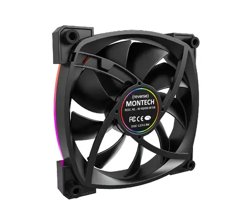 Montech вентилатор RX120 PWM, REVERSE Fan, 120mm, ARGB, Black - image 8