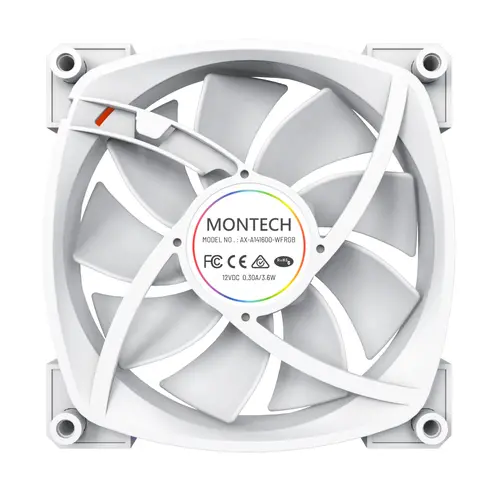 Montech ανεμιστήρας AX140 PWM, ανεμιστήρας 140mm, ARGB, λευκός - 10