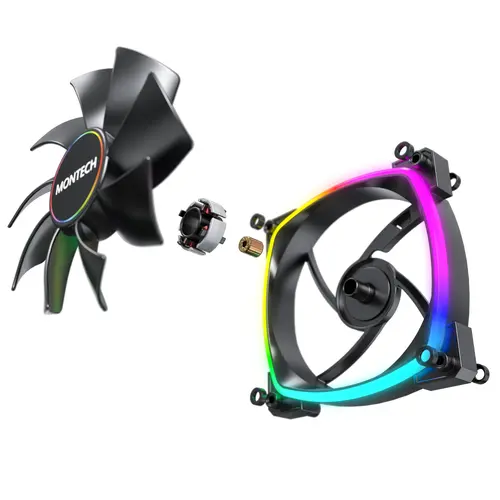 Montech ventilator AX140 PWM, Fan 140mm, ARGB, negru - 6