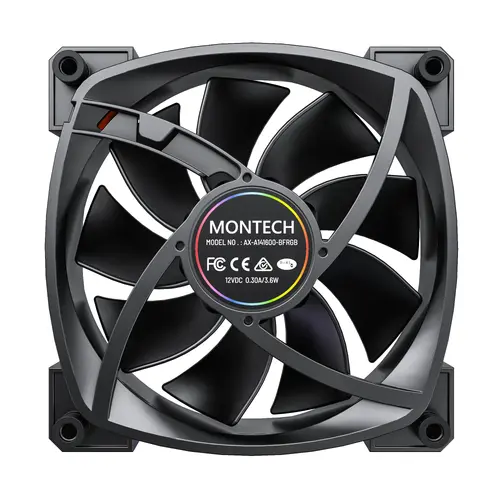 Montech ventilator AX140 PWM, Fan 140mm, ARGB, negru - 10