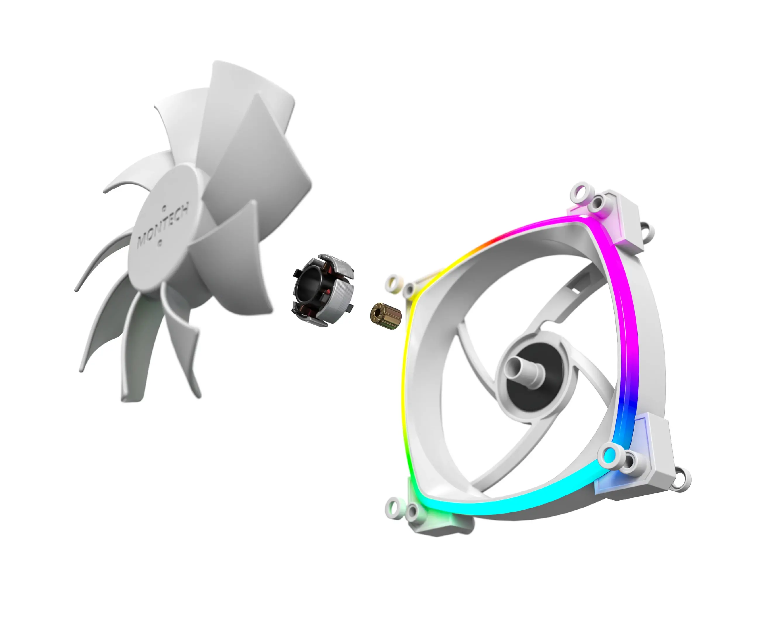 Montech вентилатор AX120 PWM, Fan 120mm, ARGB, White - image 10
