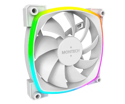 Montech ανεμιστήρας AX120 PWM, ανεμιστήρας 120mm, ARGB, Λευκό - 6