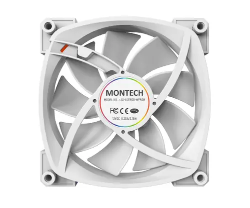 Montech ανεμιστήρας AX120 PWM, ανεμιστήρας 120mm, ARGB, Λευκό - 10