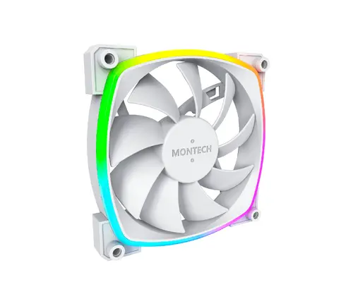 Montech ventilator AX120 PWM, ventilator 120mm, ARGB, Alb - 1