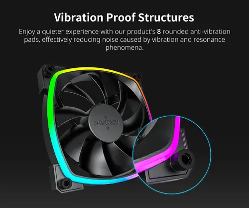 Montech вентилатор AX120 PWM, Fan 120mm, ARGB, Black - image 4
