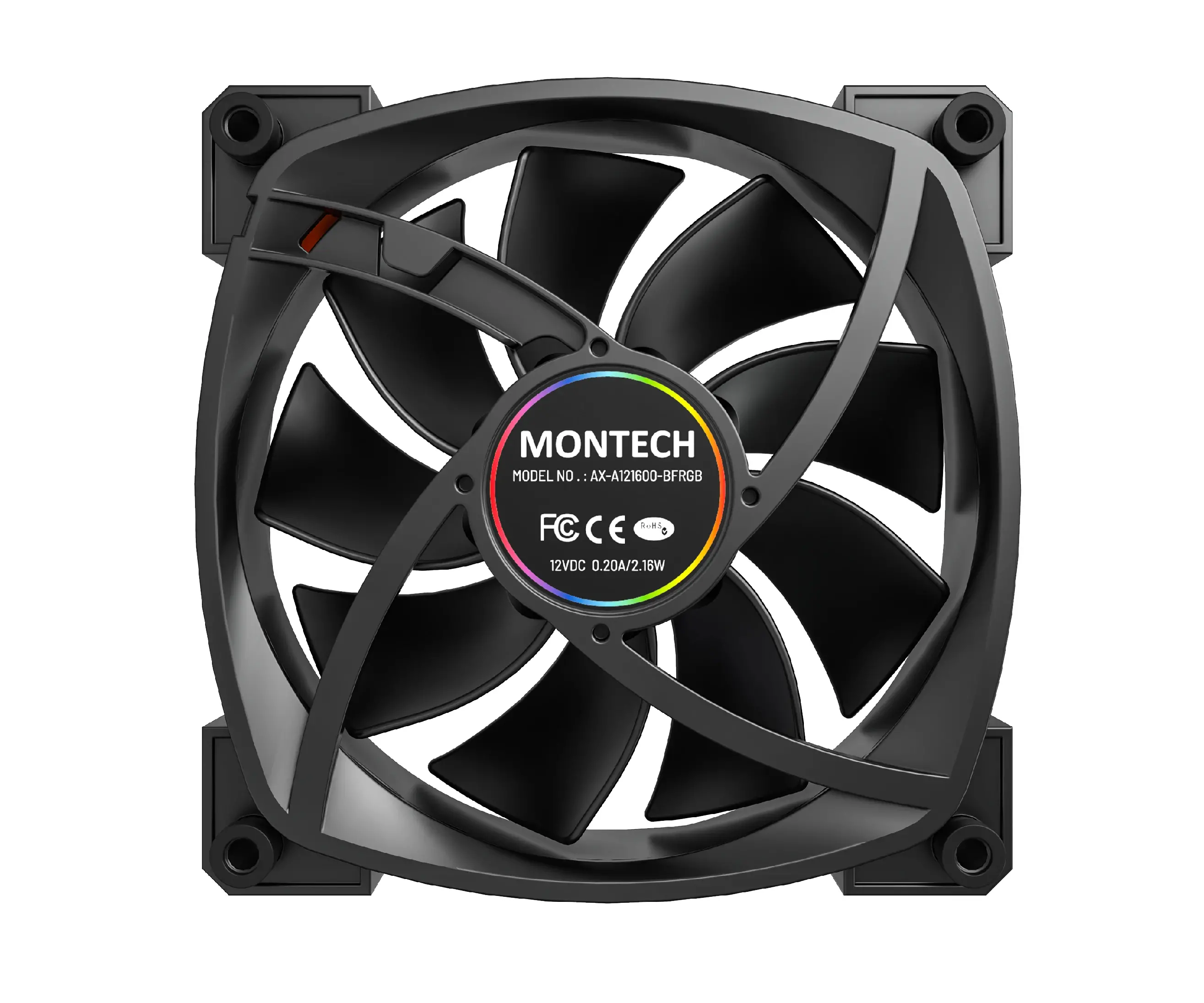 Montech вентилатор AX120 PWM, Fan 120mm, ARGB, Black - image 9