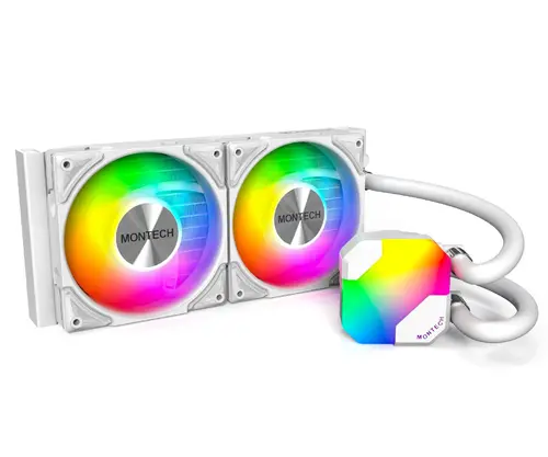 Montech υδρόψυξη Hyper Flow ARGB 240, ψύκτρα υγρής ψύξης CPU, λευκό - 1