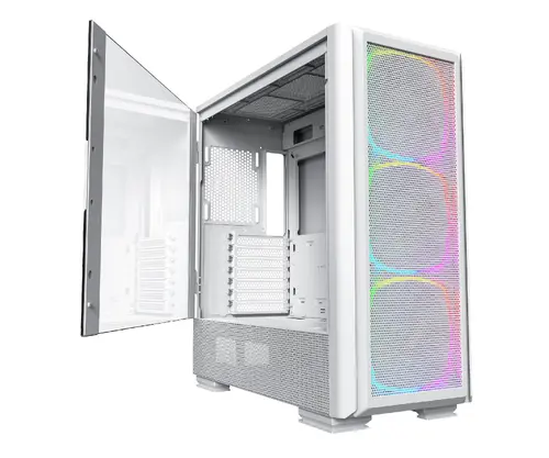Montech carcasă SKY TWO GX, Mid-tower, TG, 3 ventilatoare 140mm ARGB, Alb - 1