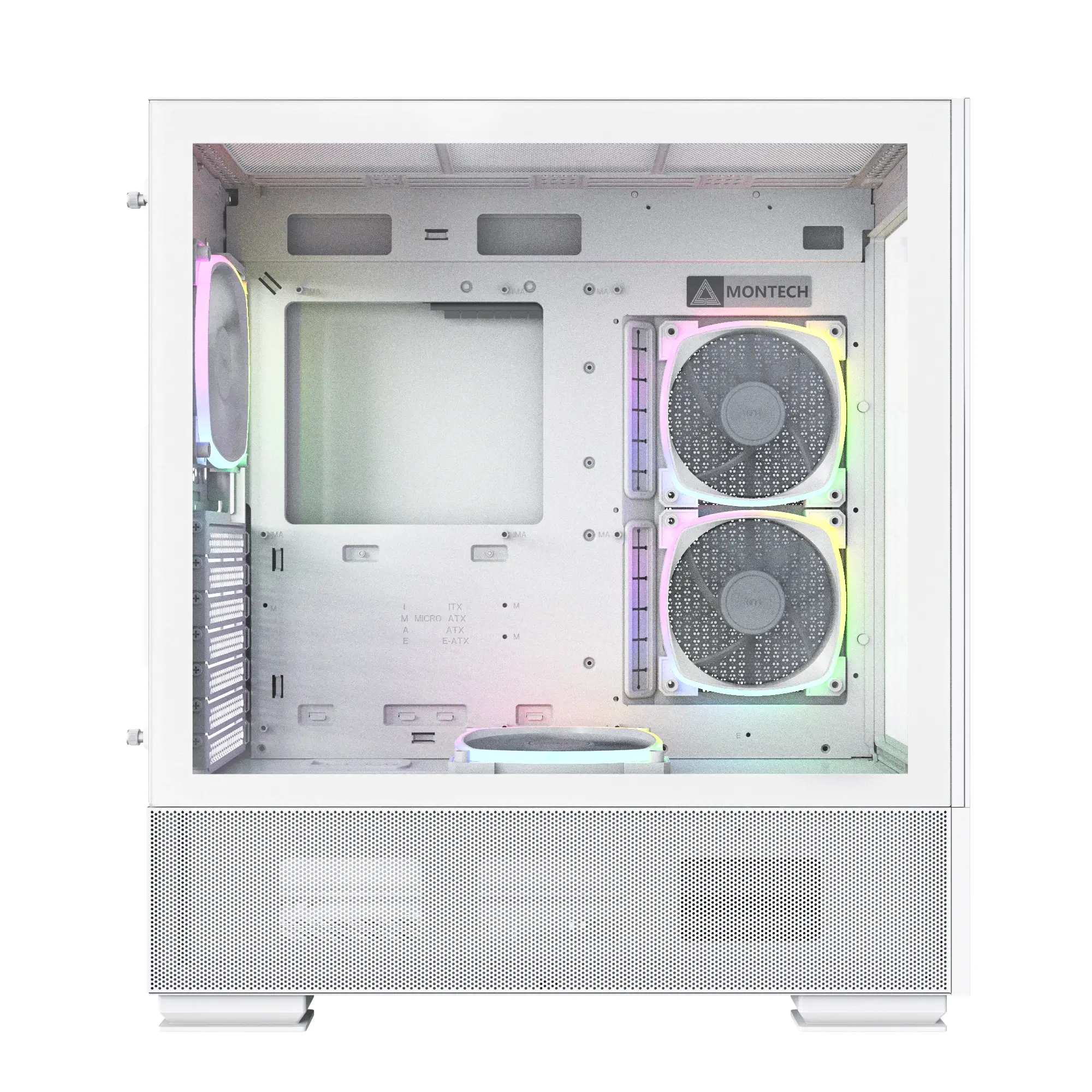 Montech кутия SKY TWO, Mid-tower Case, TG, 4x120mm ARGB Fans, White - image 1