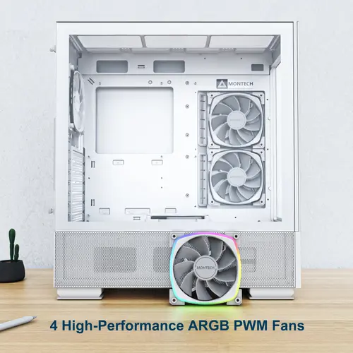 Montech кутия SKY TWO, Mid-tower Case, TG, 4x120mm ARGB Fans, White - image 11