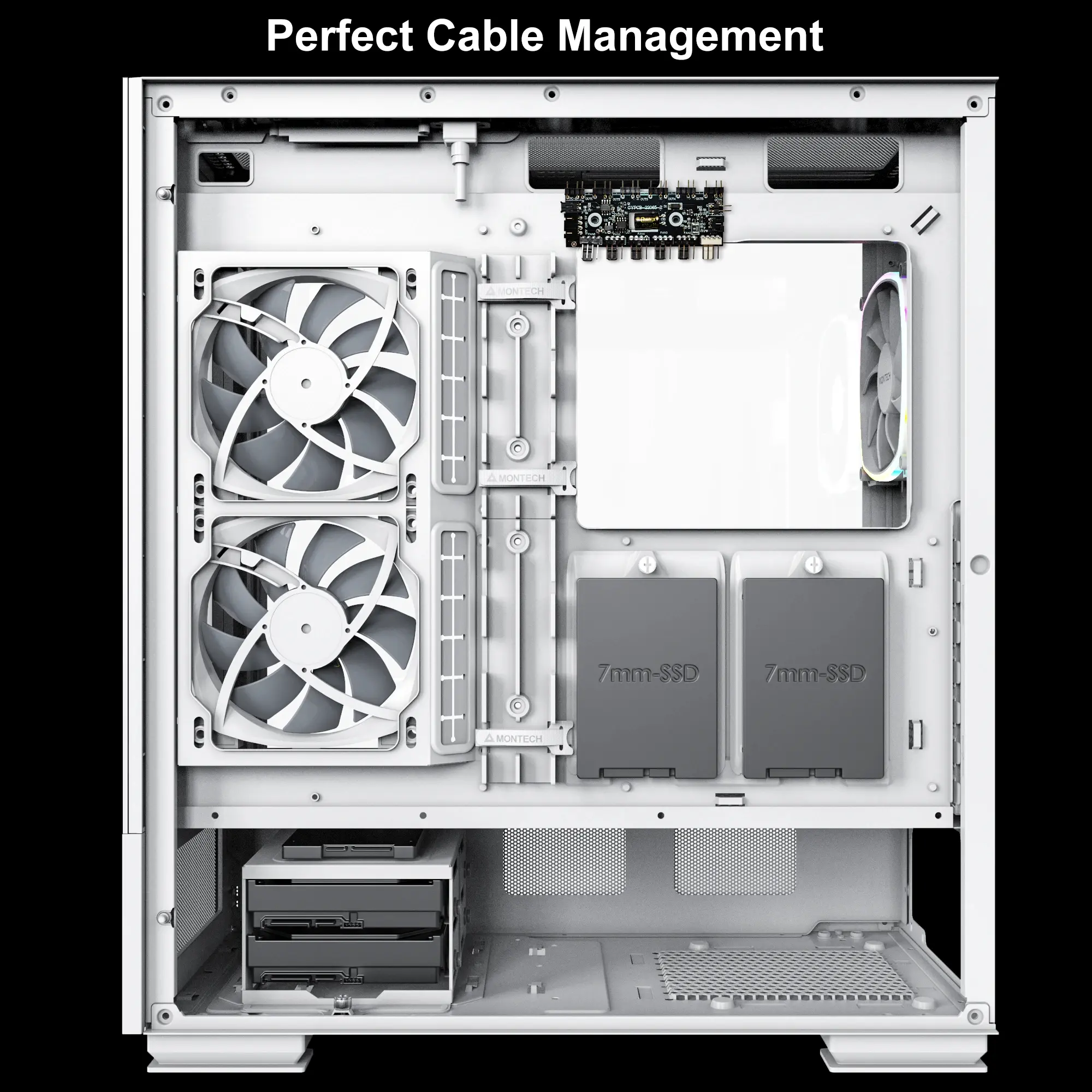 Montech кутия SKY TWO, Mid-tower Case, TG, 4x120mm ARGB Fans, White - image 9