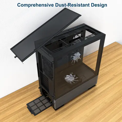 Montech кутия SKY TWO, Mid-tower Case, TG, 4x120mm ARGB Fans, Black - image 10
