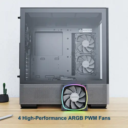 Montech кутия SKY TWO, Mid-tower Case, TG, 4x120mm ARGB Fans, Black - image 11