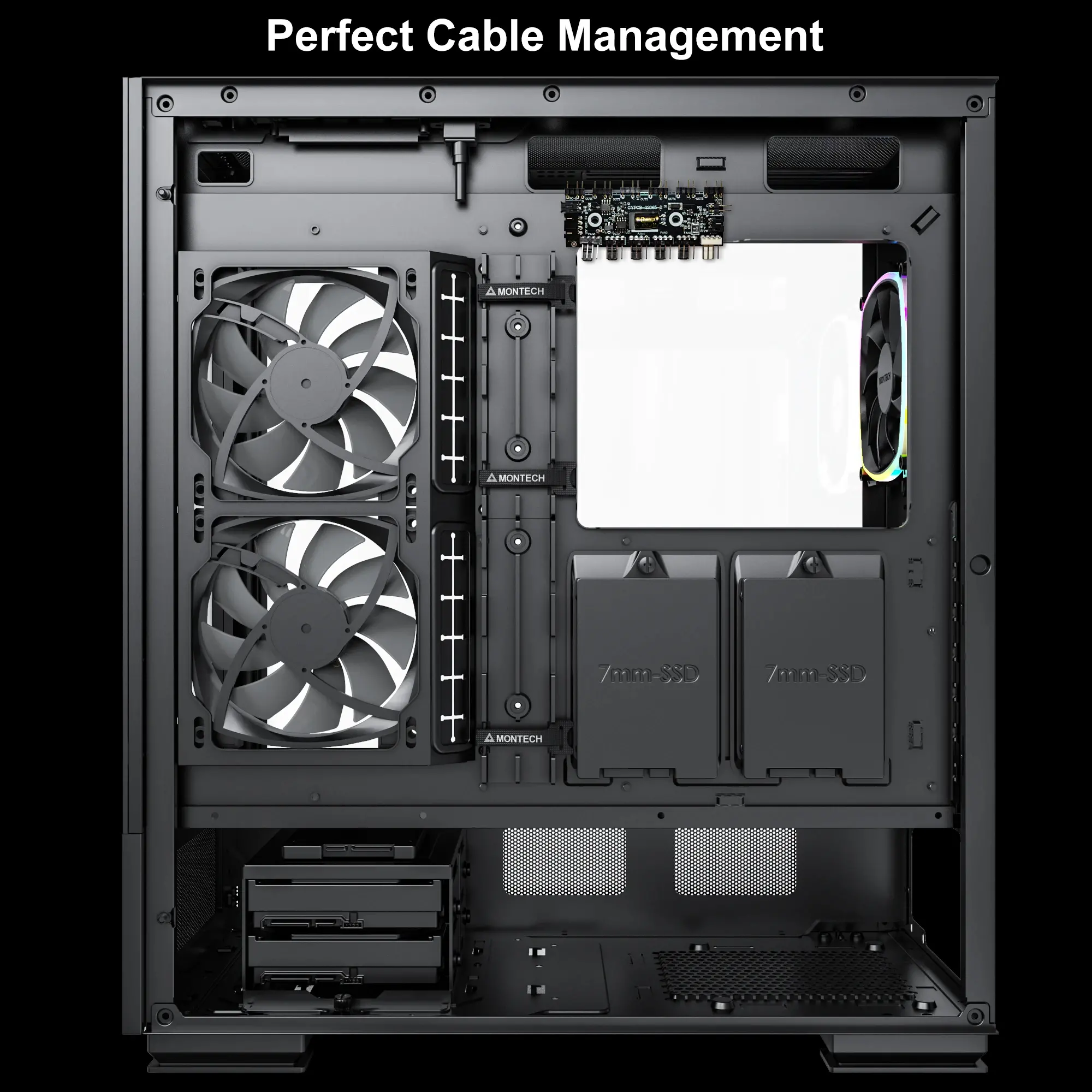 Montech кутия SKY TWO, Mid-tower Case, TG, 4x120mm ARGB Fans, Black - image 9