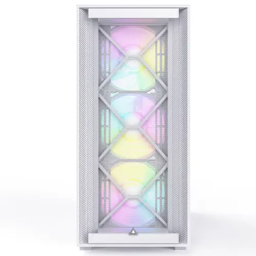 Montech кутия AIR 1000 PREMIUM, Mid-tower Case, TG, 2 Front Panels, 4x120mm ARGB Fans, White - image 2