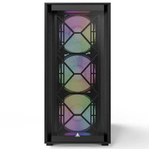 Montech кутия AIR 1000 PREMIUM, Mid-tower Case, TG, 2 Front Panels, 4x120mm ARGB Fans, Black - image 2