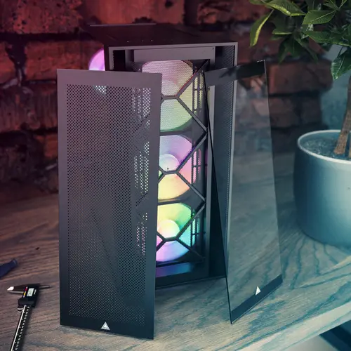 Montech кутия AIR 1000 PREMIUM, Mid-tower Case, TG, 2 Front Panels, 4x120mm ARGB Fans, Black - image 7