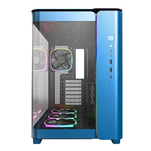 Montech кутия KING 95 Pro, Dual Chamber Mid-tower Case, 6 ARGB Fans, 2 Front Panels, Prussian Blue - image 12