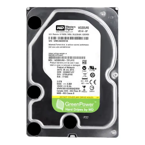 Твърд диск, OTHER 2T WD SATA2  64MB GREEN