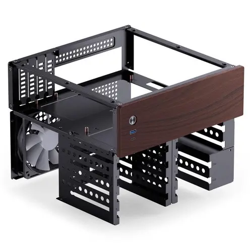 Кутия Jonsbo N4 NAS, m-ATX, Black - image 3