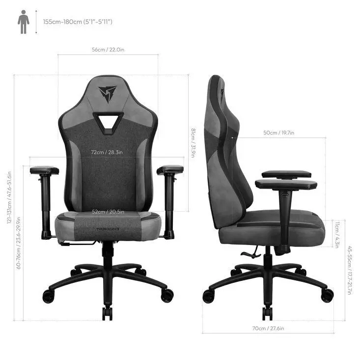 Геймърски стол ThunderX3 EAZE Loft - Черен - image 7