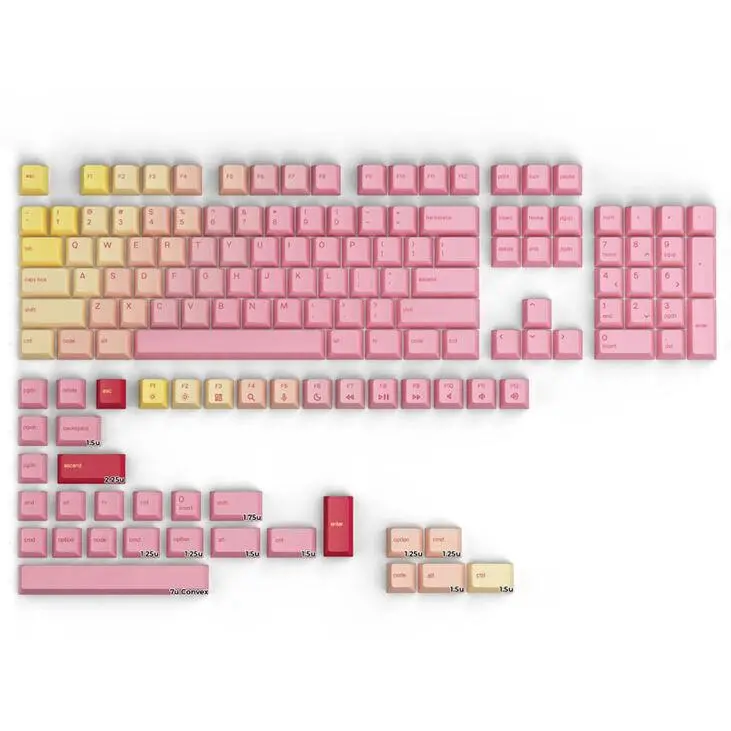 Keycaps pentru tastatură mecanică Glorious GPBT Keycaps - Pink Grapefruit