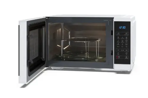 Микровълнова печка, Sharp YC-MG252AE-W, Fully Digital, Built-in microwave grill, Grill Power: 1000W, Plastic and Glass/Painted, 25l, 900 W, Housing Material Microwave-Steel, LED Display Blue, Timer & Clock function, Child lock, Defrost, Cabinet Colour: White - image 2