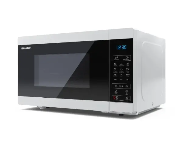 Микровълнова печка, Sharp YC-MG81E-W, Fully Digital, Built-in microwave grill, Grill Power: 1100W, Plastic and Glass/Painted, 28l, 900 W, Housing Material Microwave-Steel, LED Display Blue, Timer & Clock function, Child lock, Defrost, Cabinet Colour: White - image 2