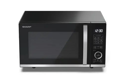 Микровълнова печка, Sharp YC-QG204AE-B, Semi Digital, Flatbed,  Built-in microwave grill, Grill Power: 1000W, Plastic and Glass/Painted, 20l, 800 W, Housing Material MicrowaveSteel, LED Display White, Timer & Clock function, Child lock, Defrost, Cabinet Colour: Black - image 4