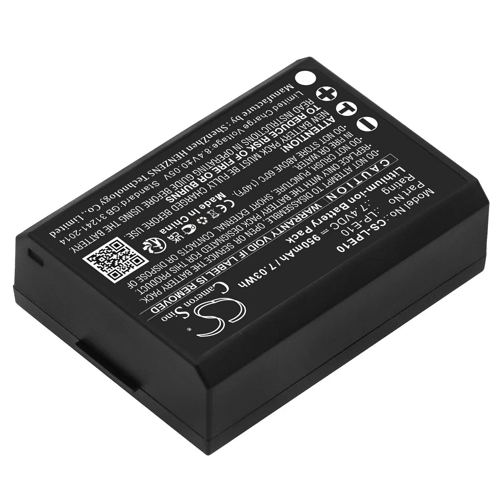 Батерия за апарат CANON LPE10  LiIon 7.4V 950mAh Cameron Sino - image 3