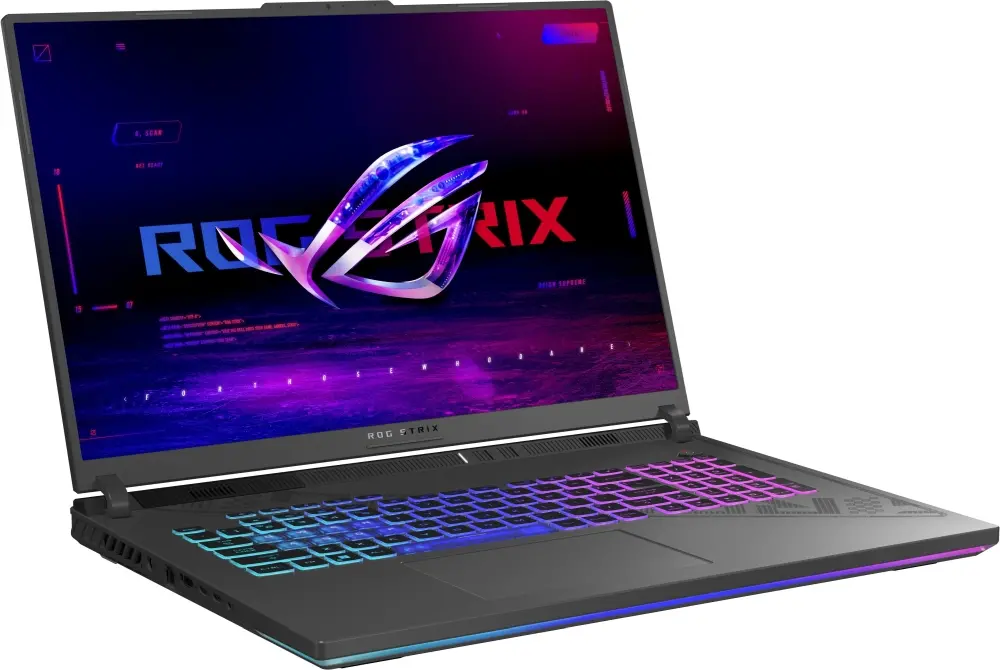 Лаптоп, Asus ROG Strix G18 G814JIR-N6002, Intel  i9 14900HX 2.2 GHz (36MB Cache, up to 5.8 GHz, 24 cores, 32 Threads), QHD+ 16:10 (2560 x 1600, WQXGA) 240Hz,32GB DDR5 , 1TB PCIe4., RTX 4070  8GB DDR6, WiFi 6, RGB Per-Key Kbd, No OS, Eclipse Gray - image 1