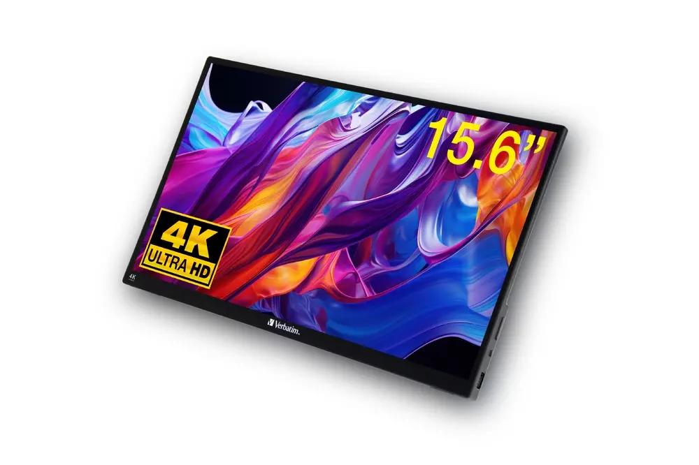 Монитор, Verbatim PMT-15 4K Portable Touchscreen Monitor 15.6" 4K Ultra HD Metal Housing