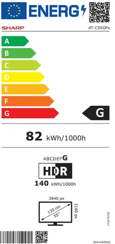 Τηλεόραση, Sharp 55GP6260E, 55" QLED Google TV, 4K Ultra HD 3840x2160 Χωρίς πλαίσιο, AQUOS, DVB-T/T2/C/S/S2, Active Motion 1000, HDR10, Dolby Atmos - 7