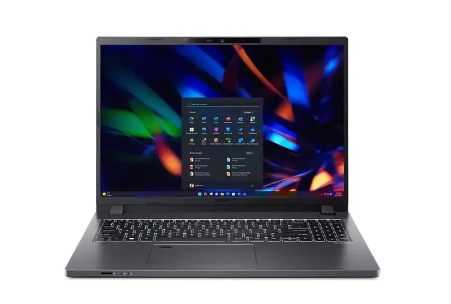 Лаптоп, Acer Travelmate TMP216-51-TCO-75L8, Core i7-1355U, (3.7GHz up to 5.0Ghz, 12MB), 16" IPS (WUXGA 1920x1200), 16GB DDR4, 1024GB PCIe SSD, 1x M.2, 1x 2.5" HDD, Intel UMA, FHD cam, FPR, Wi-Fi 6E, BT, KB Backlit, Win 11 Pro, Gray, 3Y War+Acer Projector X1128i
