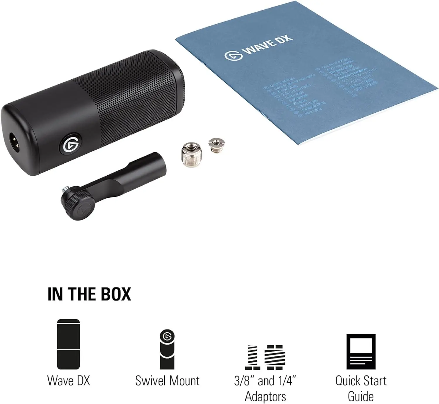 Microfon dinamic XLR Elgato Wave DX, Negru - image 1