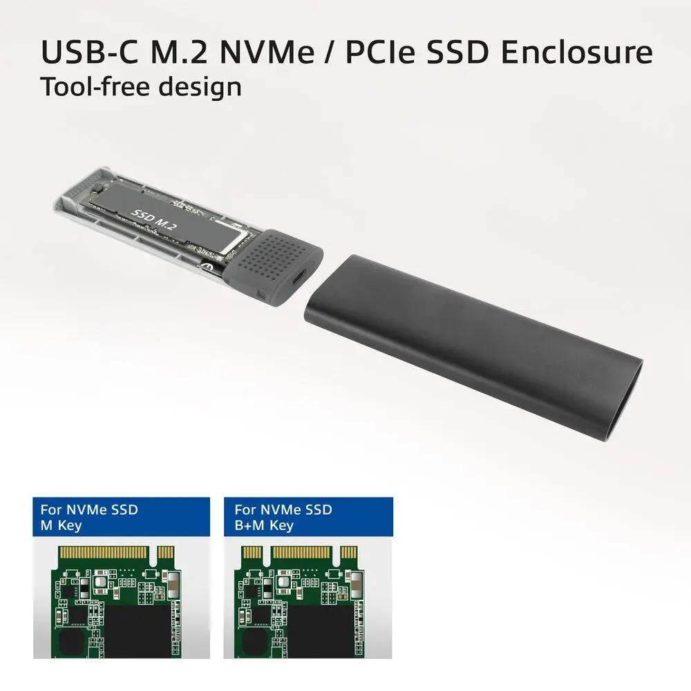 Θήκη δίσκου ACT AC1615, USB-C M.2 NVMe / PCIe SSD - image 3