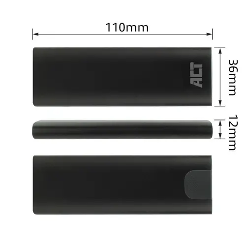 Θήκη δίσκου ACT AC1615, USB-C M.2 NVMe / PCIe SSD - 7