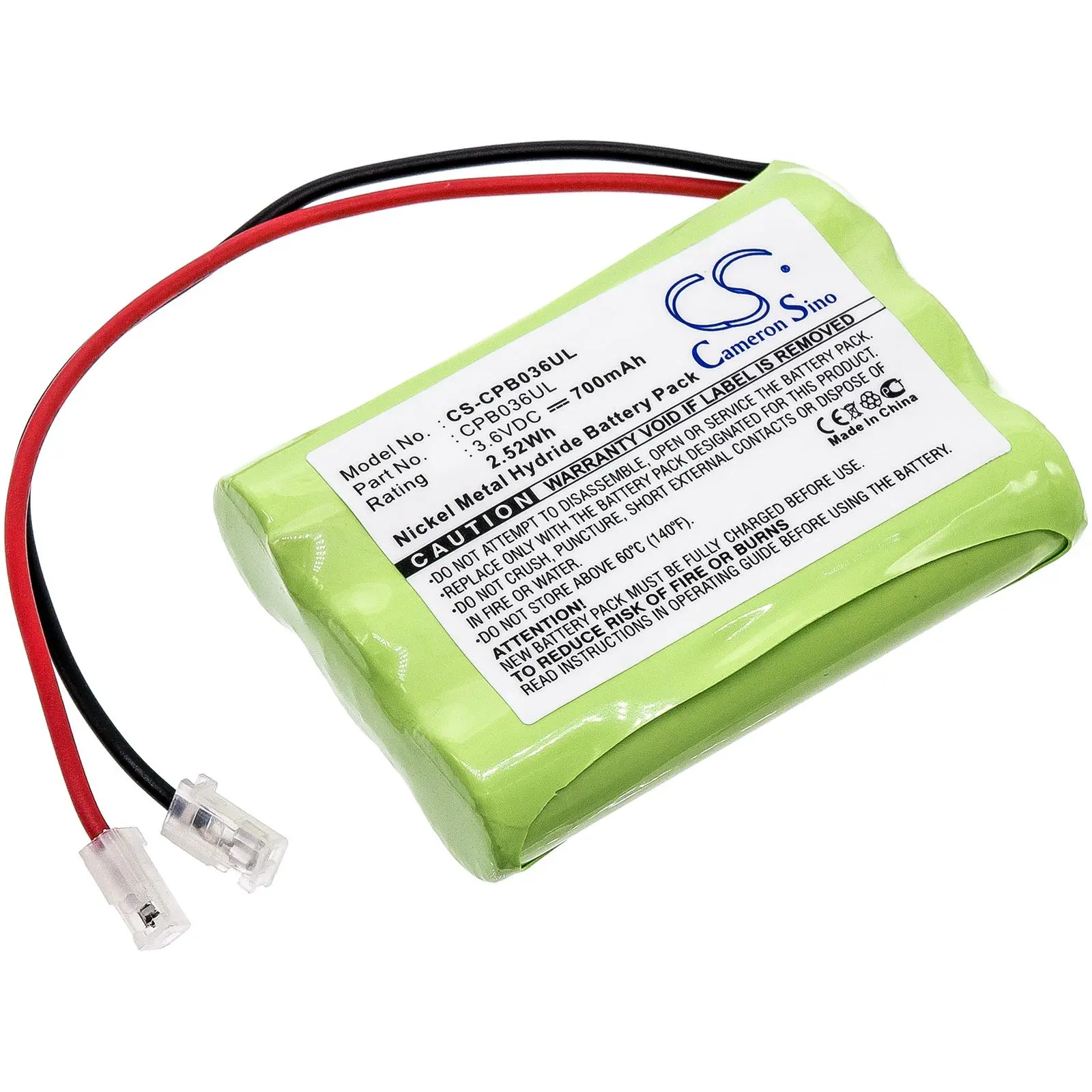 Батерия за телефон 3* ААА 3.6V NiMH 700mAh GPT207 /universal conector/ за Panasonic KX-TC1210  Cameron Sino - image 1